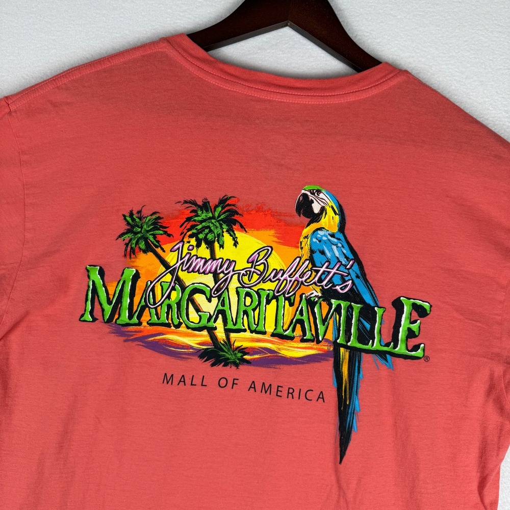 Margaritaville Mall of America T Shirt Mens Large Jimmy Buffet Parrot Palm Trees